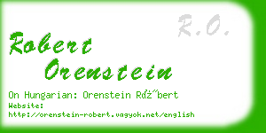robert orenstein business card